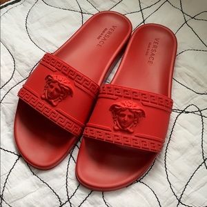 Versace mens red Palazzo Pool Slide